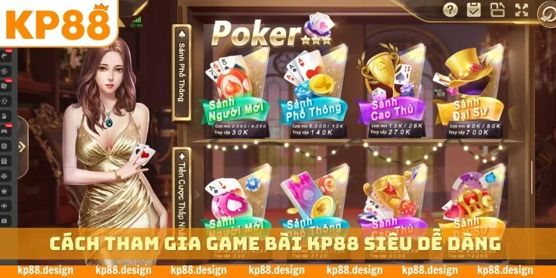 Cách tham gia game bài KP88 siêu dễ dàng