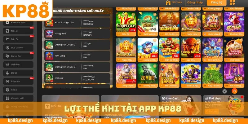 Lợi thế khi tải app KP88